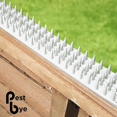 TheOutDoorShop Cat Repeller Fence and Wall Spikes – Strip of 8 White